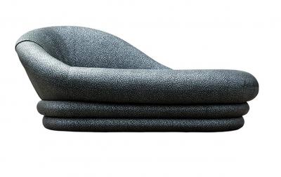 Mid Century Italian Post Modern Sculptural Chaise Lounge in Art Deco Form