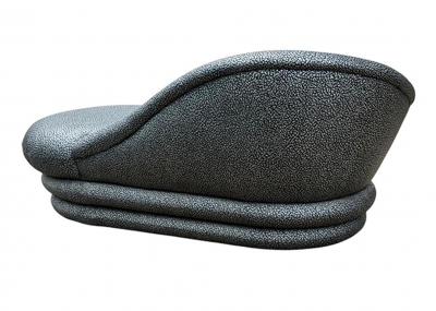 Mid Century Italian Post Modern Sculptural Chaise Lounge in Art Deco Form