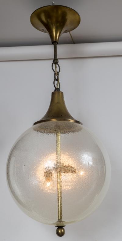 Mid Century Italian Pulegoso Globe Shaped Ceiling Light
