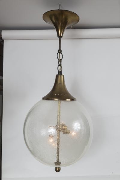 Mid Century Italian Pulegoso Globe Shaped Ceiling Light