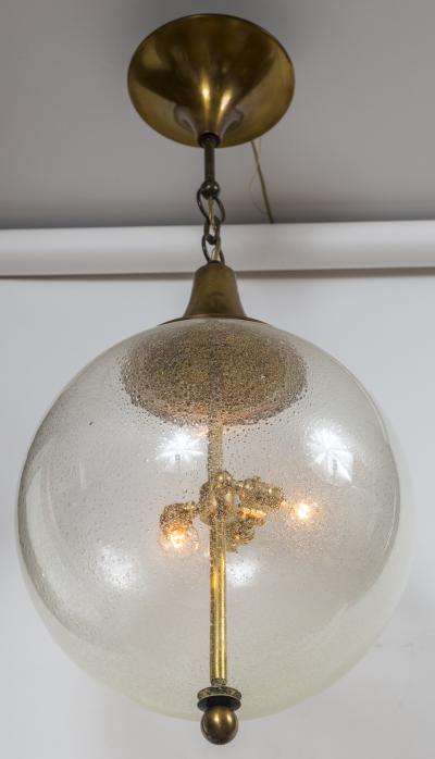 Mid Century Italian Pulegoso Globe Shaped Ceiling Light