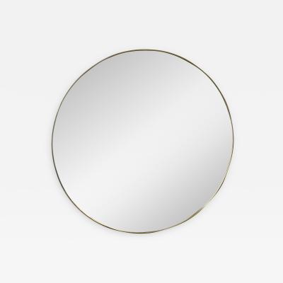 Mid Century Italian Round Wall Mirror Italy 1960