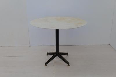 Mid Century Italian Set of 4 Chairs and Marble Table 1980s