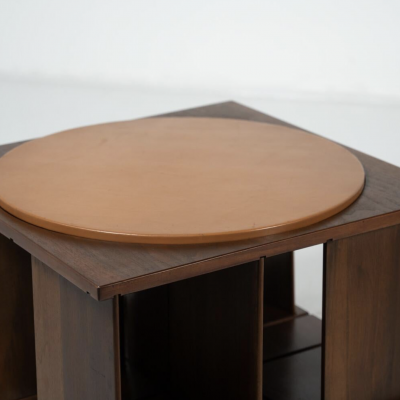 Mid Century Italian Swivel Coffee Table by Gianfranco Frattini Italy 1960s