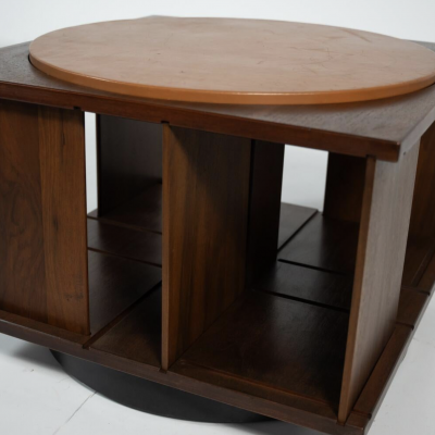 Mid Century Italian Swivel Coffee Table by Gianfranco Frattini Italy 1960s