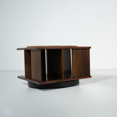 Mid Century Italian Swivel Coffee Table by Gianfranco Frattini Italy 1960s