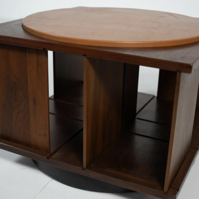 Mid Century Italian Swivel Coffee Table by Gianfranco Frattini Italy 1960s