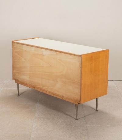Mid Century Italian Sycamore and Brass Sideboard