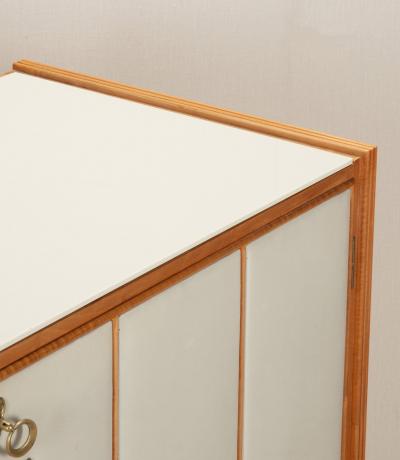 Mid Century Italian Sycamore and Brass Sideboard