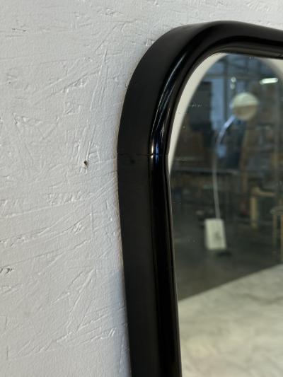 Mid Century Italian Wall Mirror with Black Frame 1950s