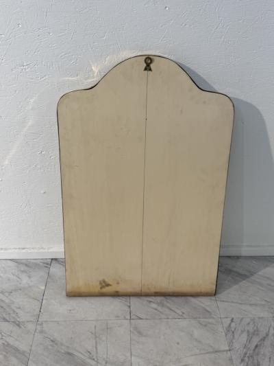 Mid Century Italian Wall Mirror with Brass Frame Italy 1960s