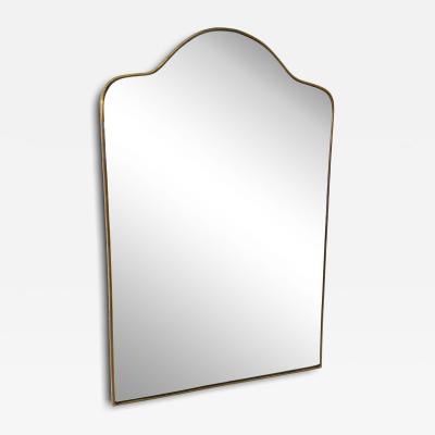 Mid Century Italian Wall Mirror with Brass Frame Italy 1960s