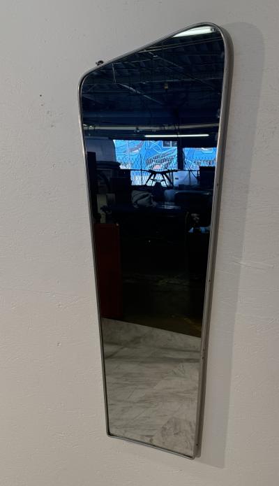 Mid Century Italian Wall Mirror with Chrome Frame 1960s