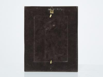 Mid Century Italian brass fossil stone picture frame 1970