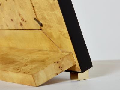 Mid Century Italian brass horn marquetry picture frame 1970