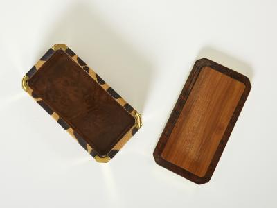 Mid Century Italian brass leopard fur jewellery box 1970