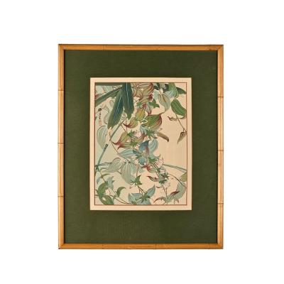 Mid Century Japanese Painting on Silk