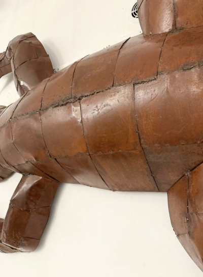 Mid Century Large Lizard Wall Sculpture