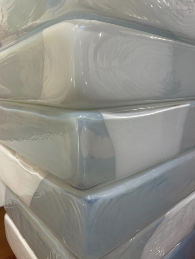 Mid Century Large Table Lamp in Murano Glass By Carlo Nason Italy 1960s