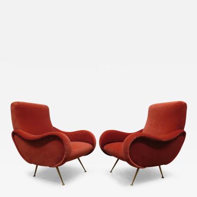 Mid Century Lounge Chairs In the Style of Marco Zanuso