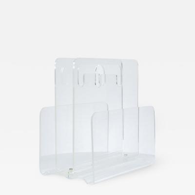 Mid Century Lucite Magazine Rack
