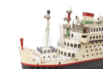 Mid Century Luxury Liner Ship Model