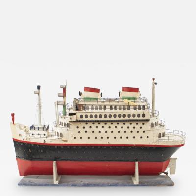 Mid Century Luxury Liner Ship Model
