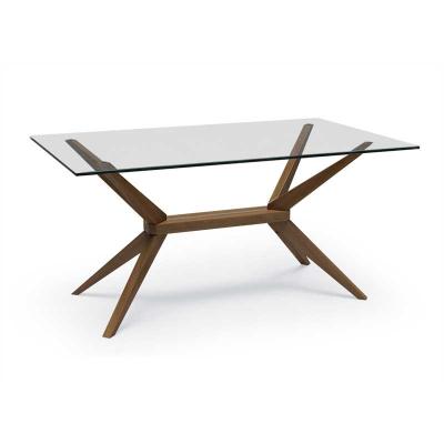 Mid Century Magna Walnut and Glass Dining Table