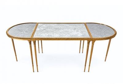 Mid Century Maison Bagues Bronze Dore Hollywood Regency Coffee Table