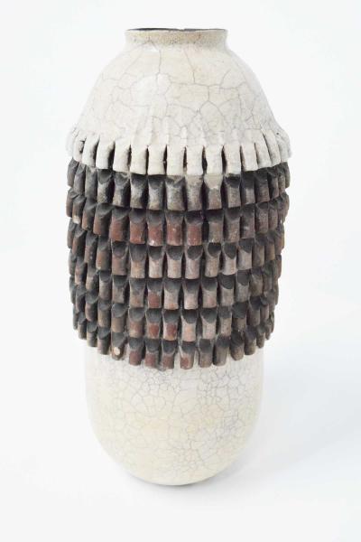 Mid Century Modern 18 Tall Studio Ceramic Vase
