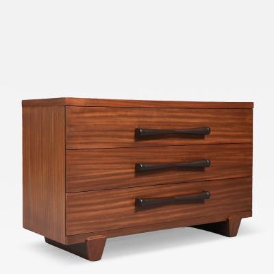 Mid Century Modern 3 Drawer Dresser w Bowtie Handles