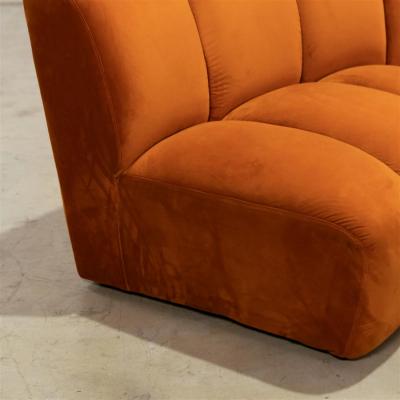 Mid Century Modern 4 Piece Channeled Sectional Sofa