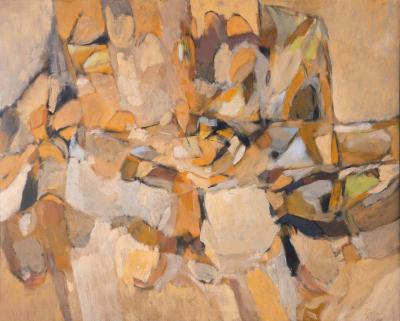 Mid Century Modern Abstract Expressionist Painting from Dallas Museum of Art XL