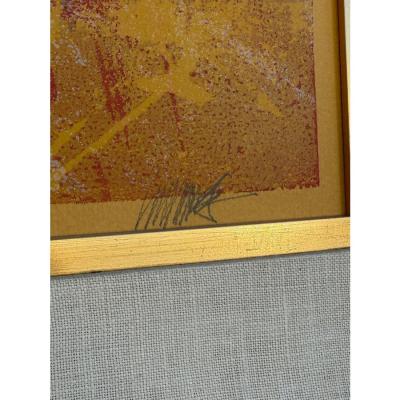 Mid Century Modern Abstract Landscape Painting