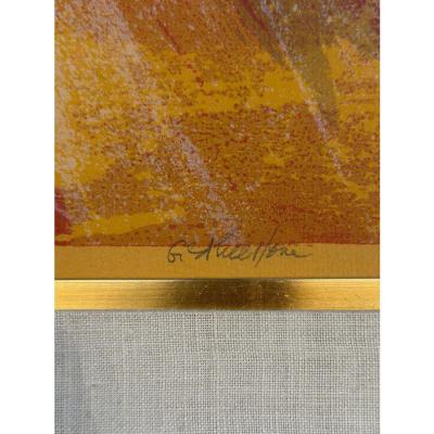 Mid Century Modern Abstract Landscape Painting