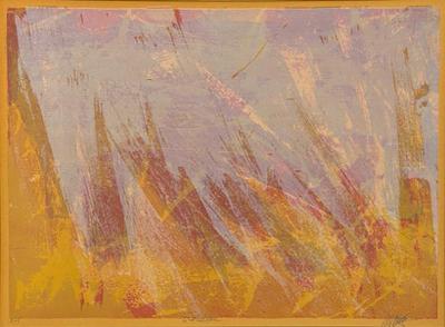 Mid Century Modern Abstract Landscape Painting