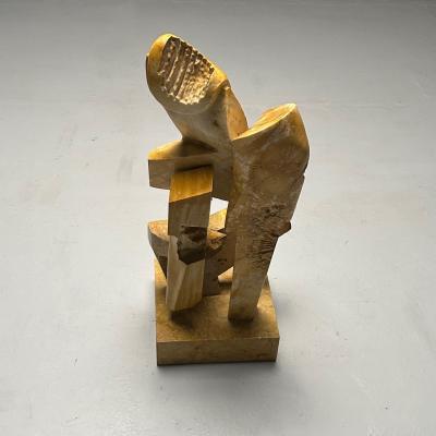 Mid Century Modern Abstract Marble Sculpture Statue Signed and Dated 1983