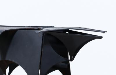 Mid Century Modern Abstract Metal Bull Sculpture