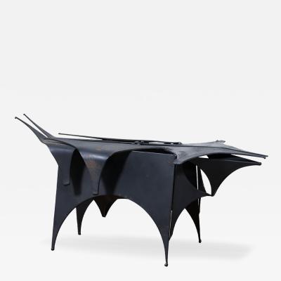 Mid Century Modern Abstract Metal Bull Sculpture