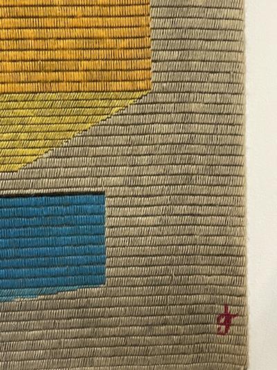 Mid Century Modern Abstract Signed Tapestry