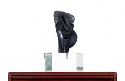 Mid Century Modern Abstract Stone Sculpture on Lucite Base