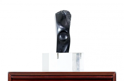 Mid Century Modern Abstract Stone Sculpture on Lucite Base