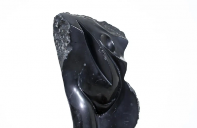 Mid Century Modern Abstract Stone Sculpture on Lucite Base