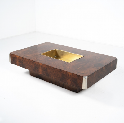Mid Century Modern Alveo Coffee Table by Willy Rizzo for Mario Sabot 1970s