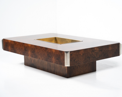 Mid Century Modern Alveo Coffee Table by Willy Rizzo for Mario Sabot 1970s