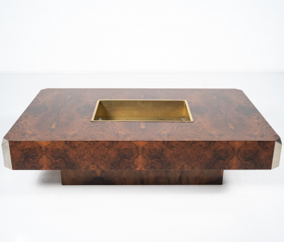 Mid Century Modern Alveo Coffee Table by Willy Rizzo for Mario Sabot 1970s