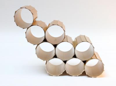 Mid Century Modern Anodized Gold Aluminum Modular Wine Rack