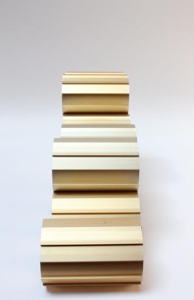 Mid Century Modern Anodized Gold Aluminum Modular Wine Rack