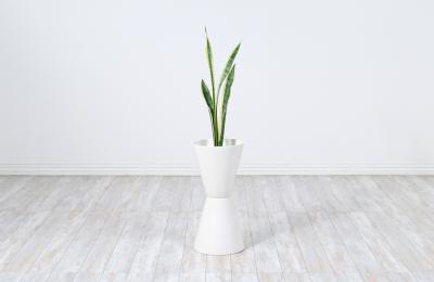 Mid Century Modern Architectural Double Cone Planter by Bauer