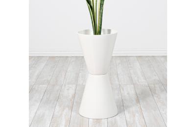Mid Century Modern Architectural Double Cone Planter by Bauer